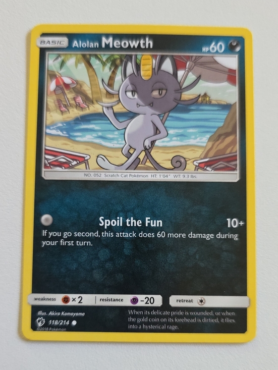 alolan meowth pokemon card Darkness Darkness Swagger Flip a coin Alolan Meowth SM43 PTCGL Code